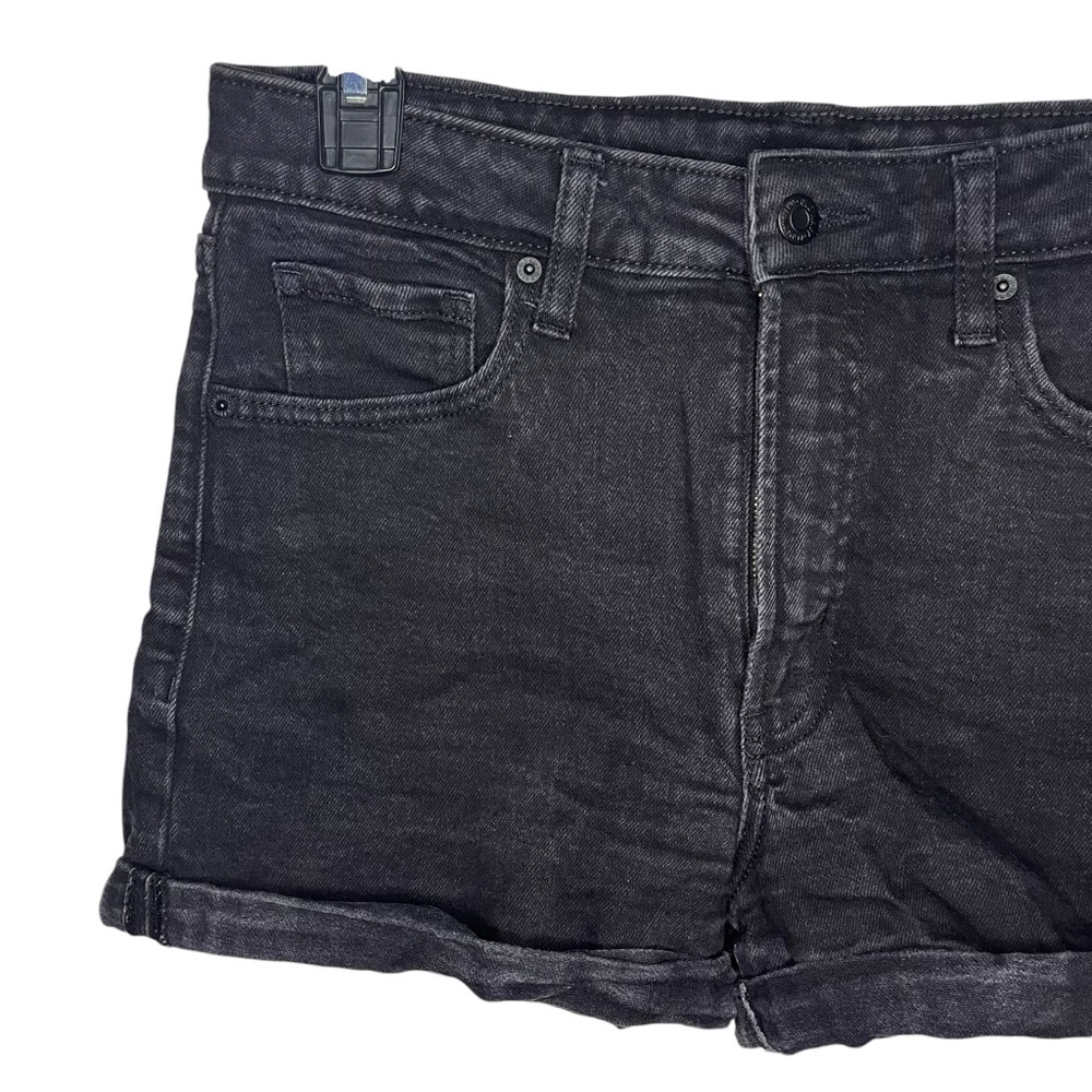 Black High Rise Shorts - Picture 3 of 5